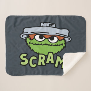 Manta Sherpa Barrio Sésamo Oscar el Grouch Scram!