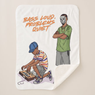 Manta Sherpa Bass Loud, Problems Quiet Music Art Blanket
