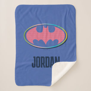 Manta Sherpa Batman   Logotipo de Punto de Polka Rosa