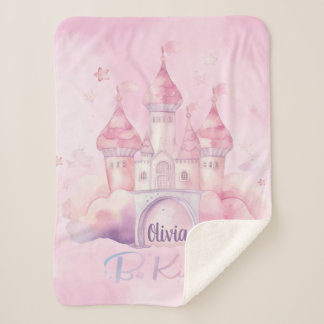 Manta Sherpa Be Kind Palace en la nube rosa
