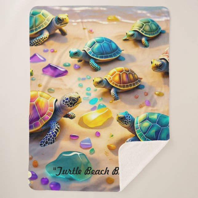 Manta Sherpa "Beachside Turtle Buddies" (Anverso)