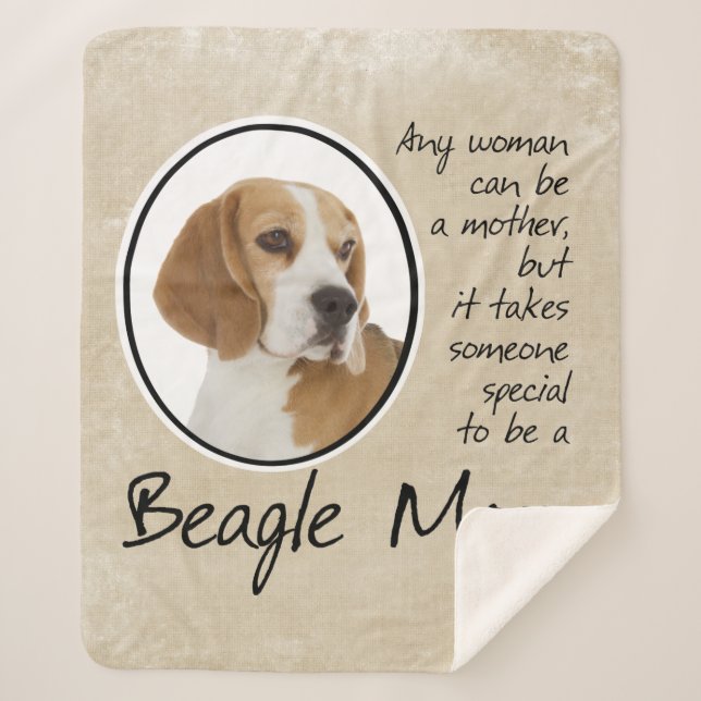 Manta Sherpa Beagle Mom (Anverso)