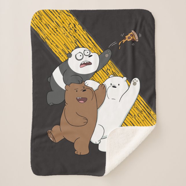 Manta Sherpa Bear Bears - Última Pieza De Pizza (Anverso)