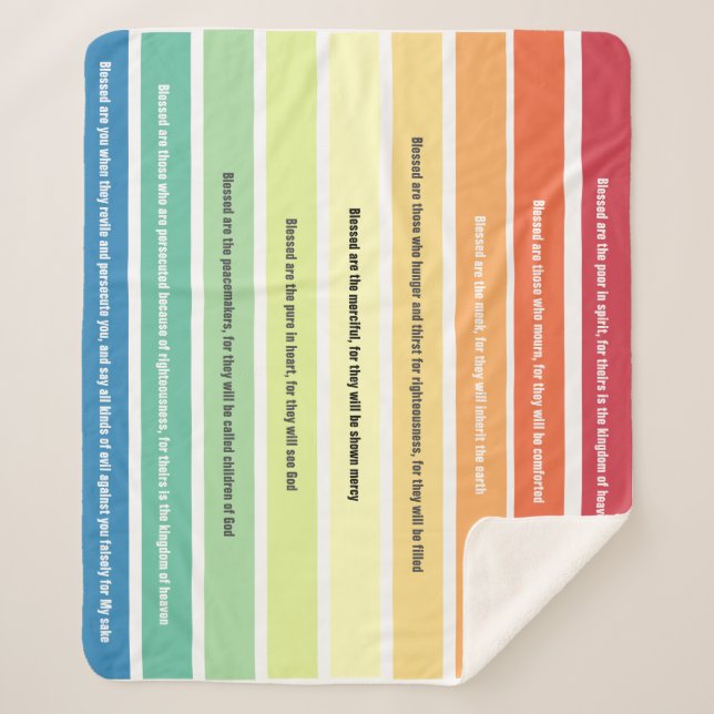 Manta Sherpa Beatitudes Sherpa Blanket (Anverso)
