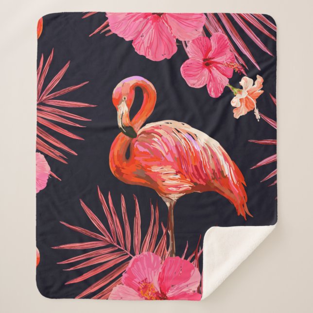 Manta Sherpa Beautiful seamless floral summer pattern backgroun (Anverso)