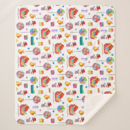 Manta Sherpa Bebé ducha recién nacido regalo envoltura caramelo