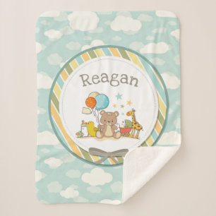 Manta Sherpa Bebé Teddy Bear Giraffe Rubber Ducky