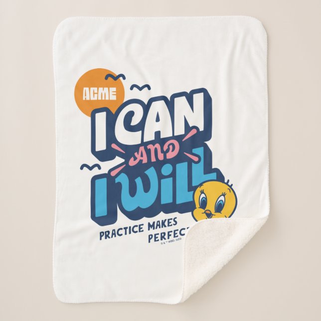 Manta Sherpa Bebé TWEETY™ - Puedo Y Lo Haré (Anverso)