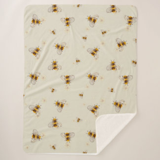 Manta Sherpa Bee Blanket