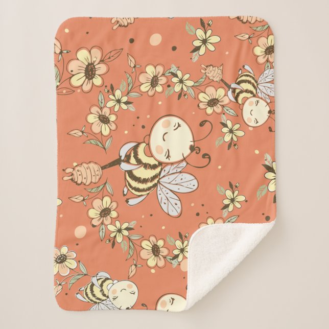 Manta Sherpa Bee Painting (Anverso)