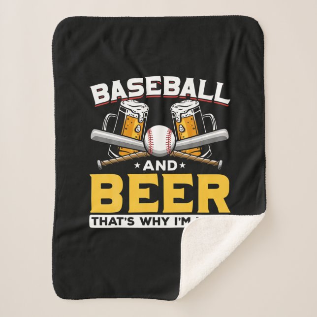 Manta Sherpa Beer Drinker Baseball Beer Humor Birthday (Anverso)