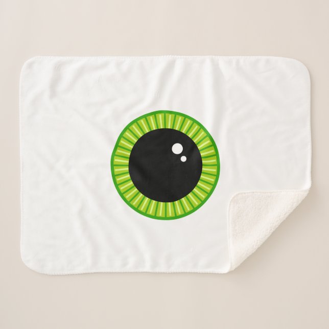 Manta Sherpa Béisbol verde grande divertido (Anverso (horizontal))