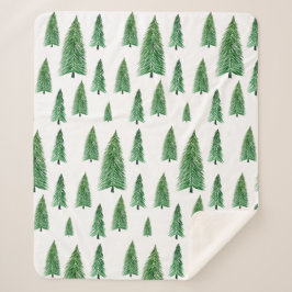 Manta Sherpa Belleza del campo en vacaciones de invierno