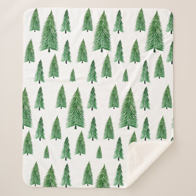 Manta Sherpa Belleza del campo en vacaciones de invierno (Anverso)