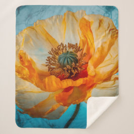 Manta Sherpa Belleza naranja