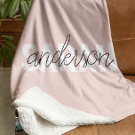 Manta Sherpa Belleza rosa pastel moderna Personalizada<br><div class="desc">Belleza rosa pastel moderna Personalizada</div>