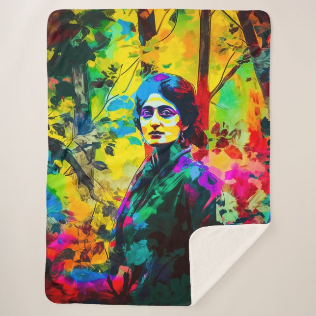 Manta Sherpa Belleza vibrante (Anverso)