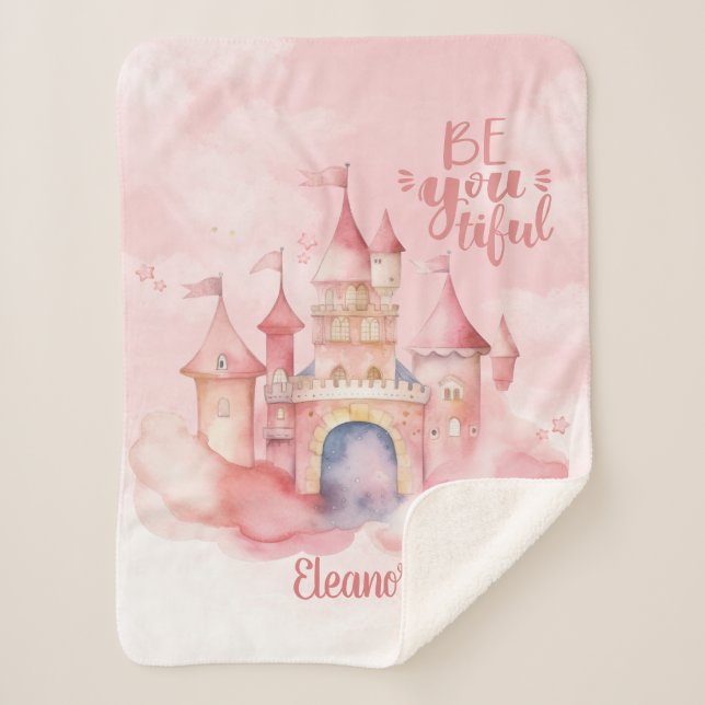 Manta Sherpa Bello personalizable (Anverso)