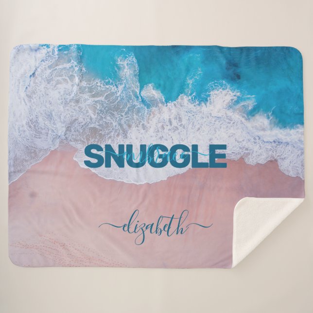 Manta Sherpa Bermuda, una playa tropical de arena rosada (Anverso (horizontal))