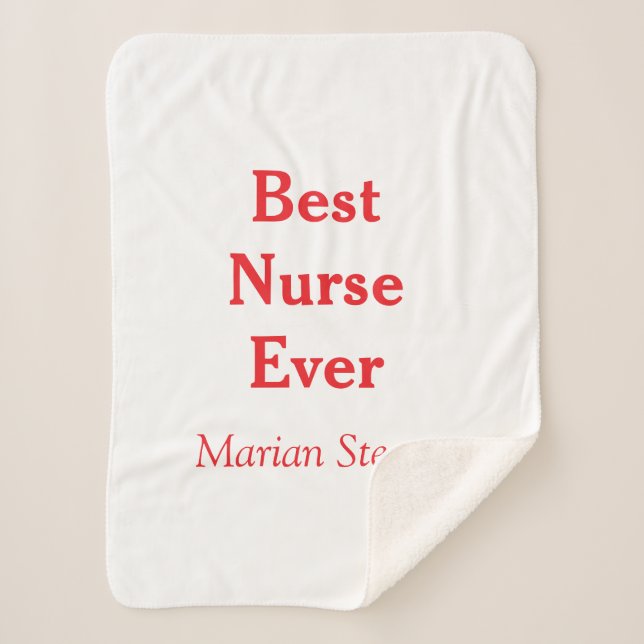 Manta Sherpa Best nurse ever medical professional paramedical d (Anverso)
