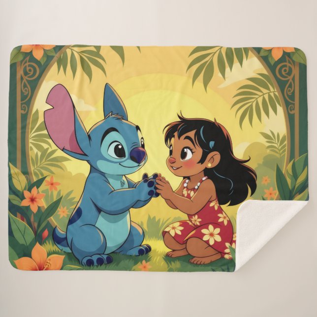 Manta Sherpa Beste Freunde fürs Leben – Lilo & Stitch (Anverso (horizontal))