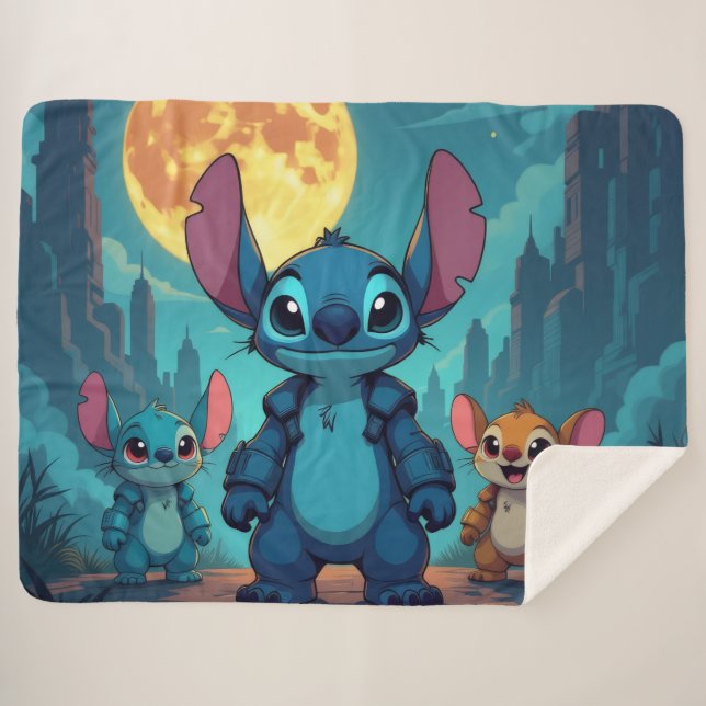 Manta Sherpa Beste Freunde fürs Leben – Lilo & Stitch   (Anverso (horizontal))