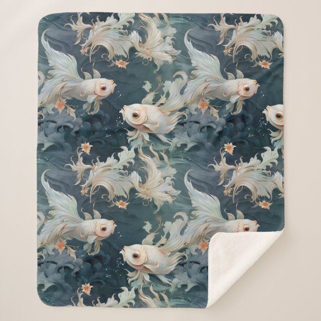 Manta Sherpa Betta Fish Blue White (Anverso)