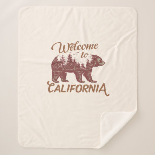 Manta Sherpa Bienvenidos a California Bear