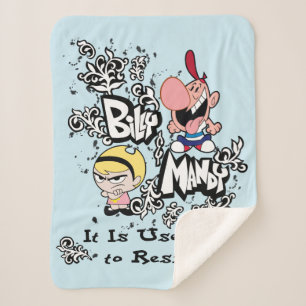 Manta Sherpa Billy & Mandy - Inútil para resistir