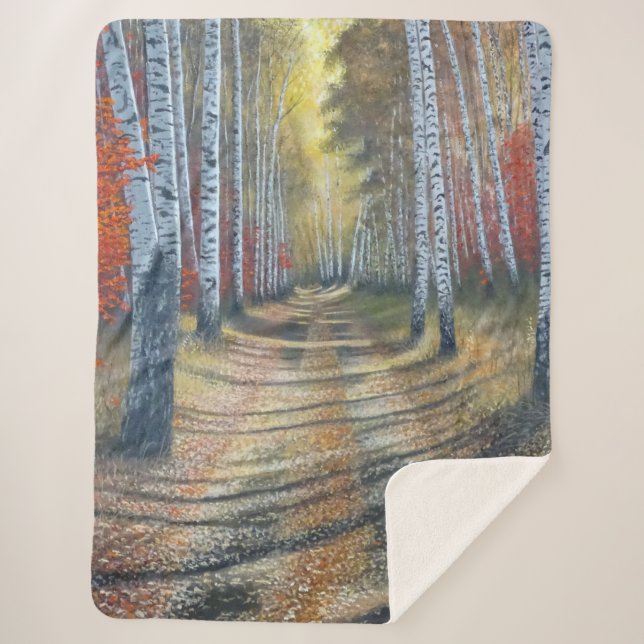 Manta Sherpa Birch Tree Lane (Anverso)