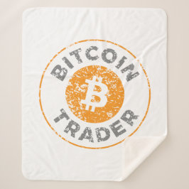 Manta Sherpa Bitcoin Trader Grunge Text Circle Esquema Blanco