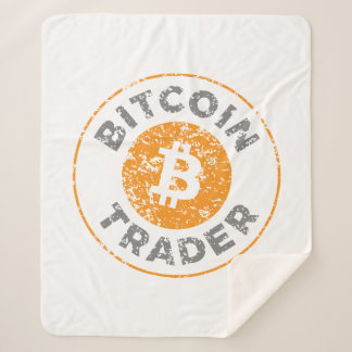 Manta Sherpa Bitcoin Trader Grunge Text Circle Esquema Blanco
