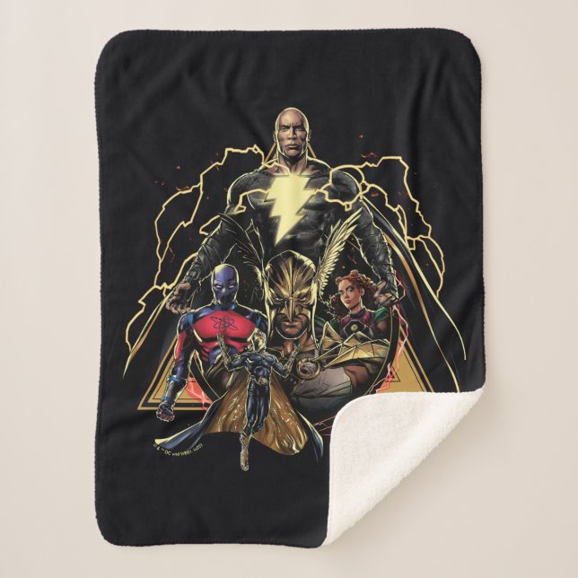 Manta Sherpa Black Adam Triangular Group Graphic (Anverso)