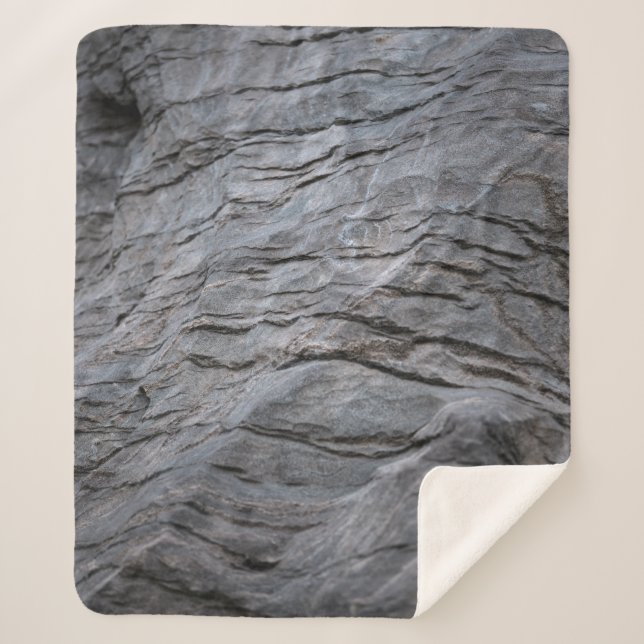 Manta Sherpa Black and gray striped textile (Anverso)