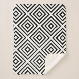 Manta Sherpa Black and white checked digital wallpaper