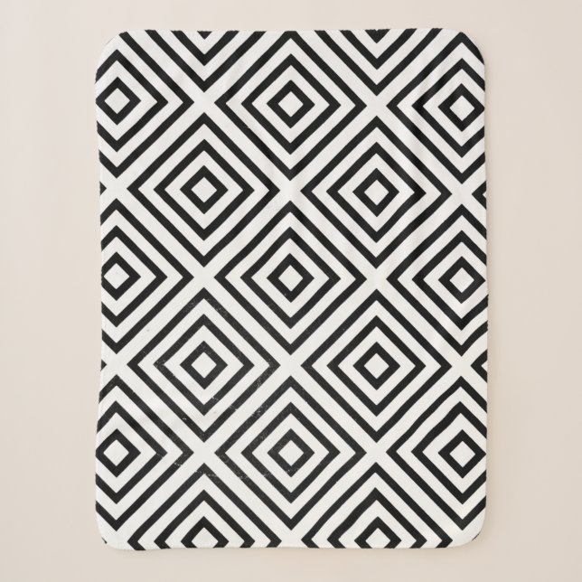 Manta Sherpa Black and white checked digital wallpaper (Anverso)