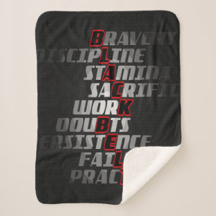 Manta Sherpa Black Belt Martial Arts Blanket
