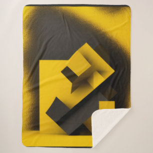 Manta Sherpa Black Mustard Sherpa Blanket