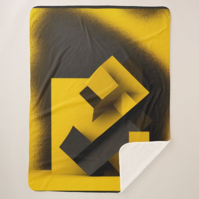 Manta Sherpa Black Mustard Sherpa Blanket (Anverso)