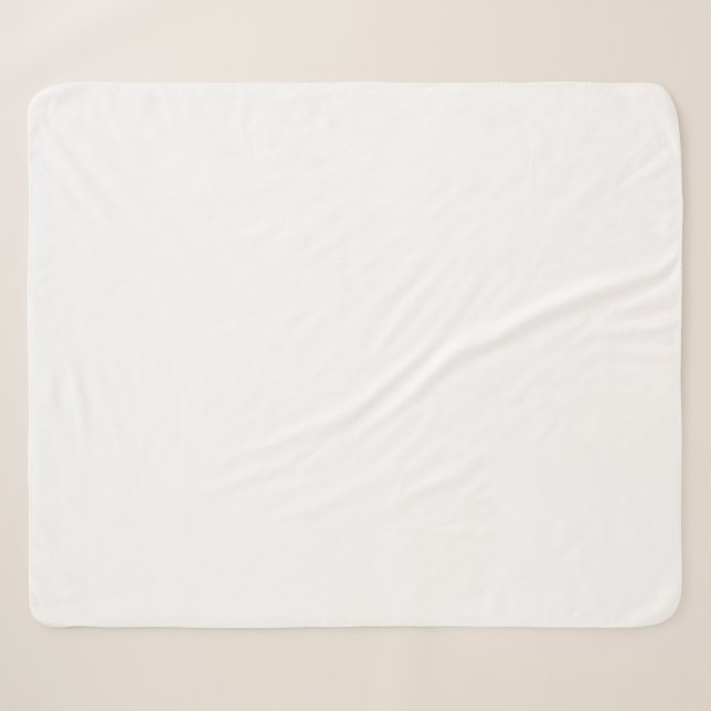 Manta Sherpa Blanco Sólido (Anverso (horizontal))