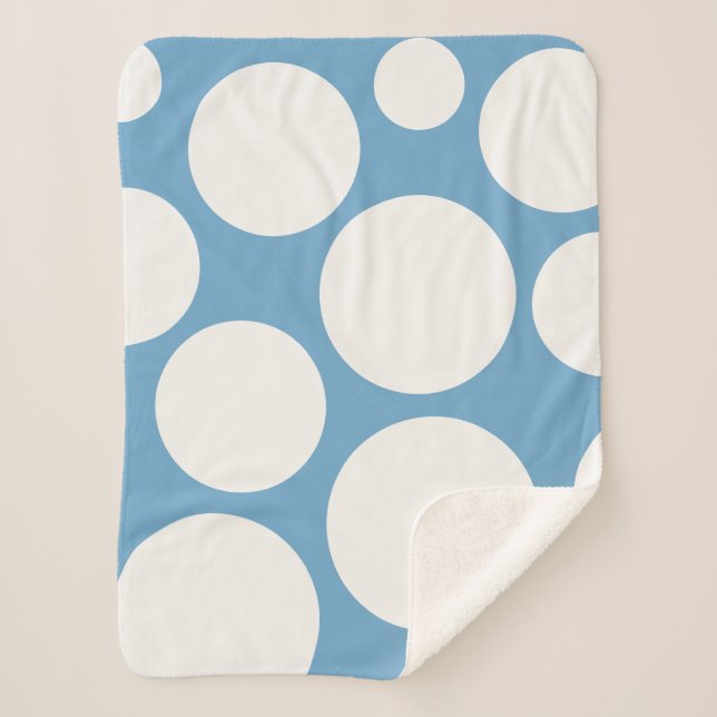 Manta Sherpa Blanda de hidromasaje azul (Anverso)