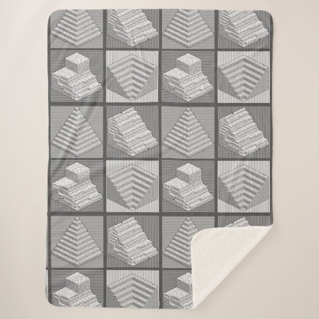 Manta Sherpa Blocks Maze Puzzle Sherpa Blanket (Anverso)