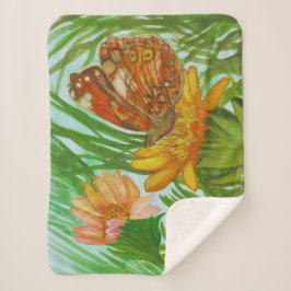Manta Sherpa Blooming flower garden
