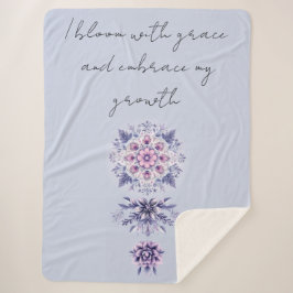 Manta Sherpa Blooming Serenity Mandala Sherpa Blanket