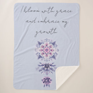Manta Sherpa Blooming Serenity Mandala Sherpa Blanket