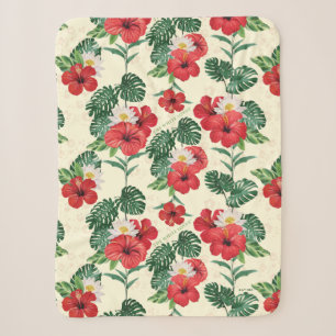 Manta Sherpa Blooms tropicales del Loto Blanco