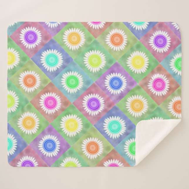 Manta Sherpa Blossoms Sherpa Blanket (Anverso (horizontal))