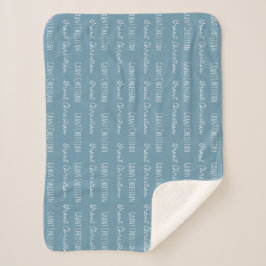 Manta Sherpa Blue Baby Boy Blanket Nombre personalizado repetid