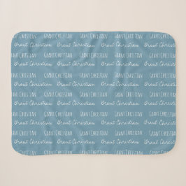 Manta Sherpa Blue Baby Boy Blanket Nombre personalizado repetid