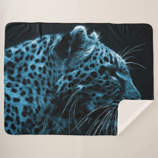MANTA SHERPA BLUE CHEETAH (Anverso (horizontal))